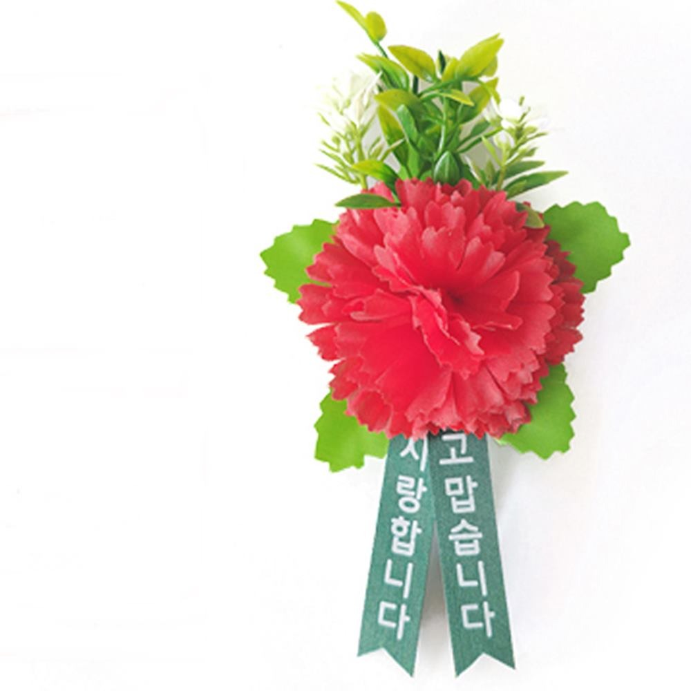 카네이션 코사지 어버이날 스승의날 뺏지 - 상품 이미지