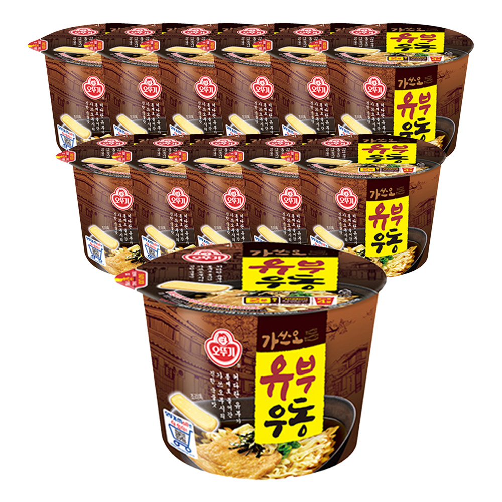 오뚜기 유부우동 큰컵라면 100g, 12개