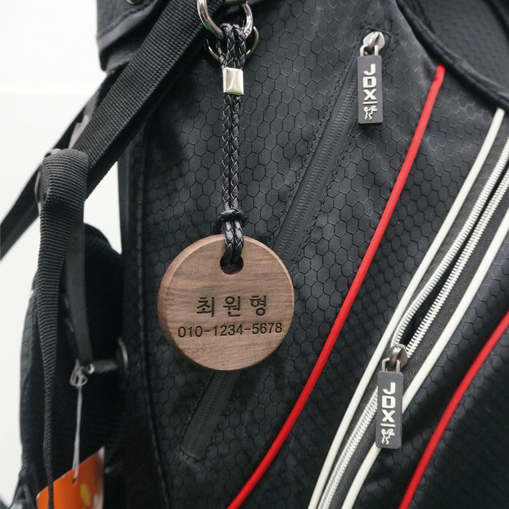 원목 골프네임텍 나무네임택 퍼터키퍼 캐디백 이름표 고급 호두나무 다름나무 이미지 6