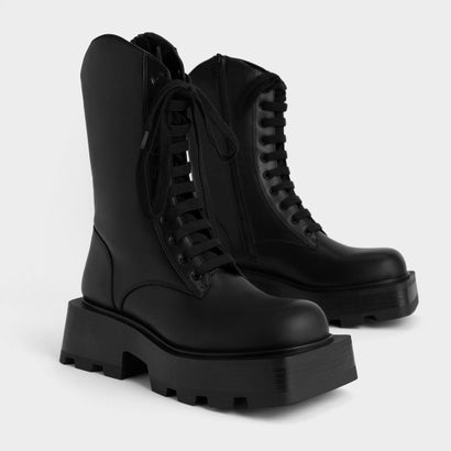 찰스앤키스 부츠 사브라 레이스업 앵클 부츠 키높이 boots 블랙 - 상세 이미지 2