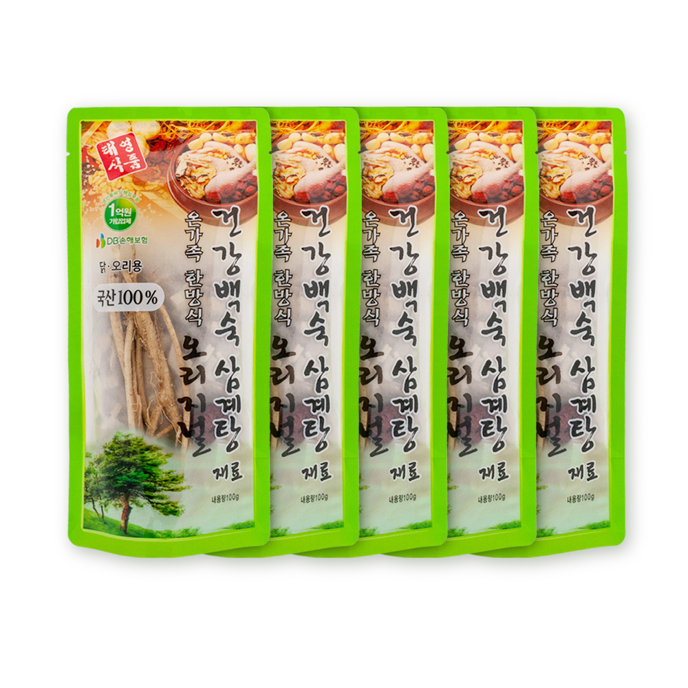 태영식품 건강백숙 삼계탕재료 오리지널 100g x 5개 : 태영식품