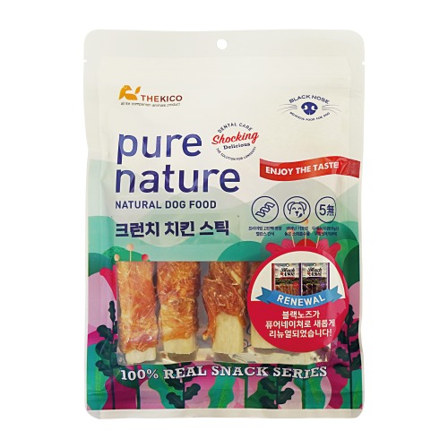 퓨어네이쳐 크런치 강아지 치킨 스틱 175g 유통기한26년10월15일 - 상품 이미지