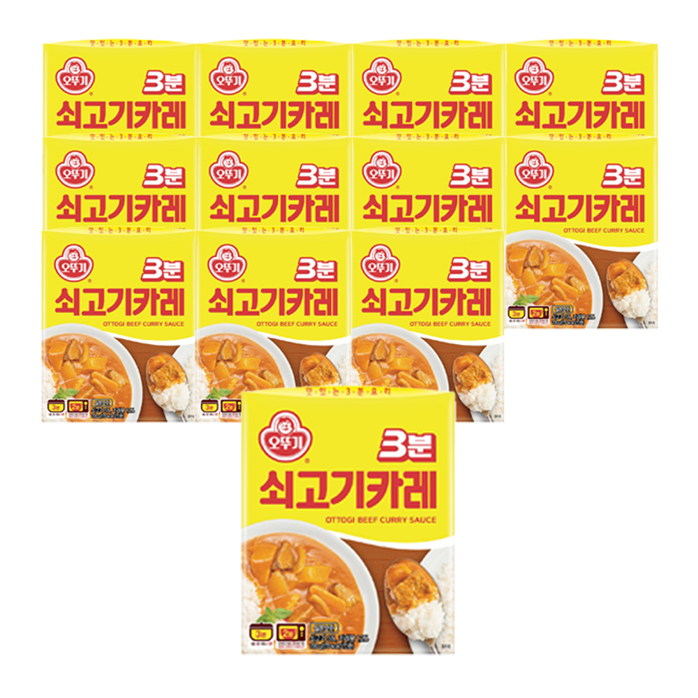 오뚜기 3분 쇠고기카레 200g 12개 - 상품 이미지