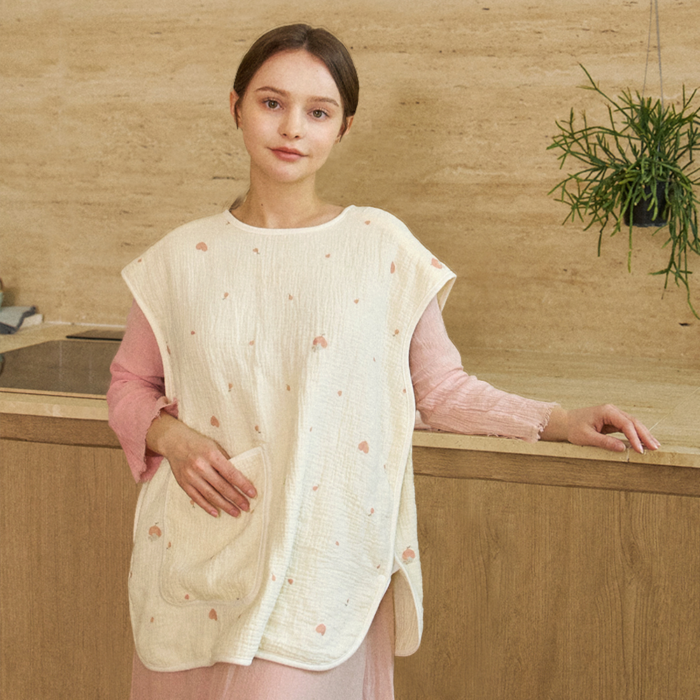 1+1 엄마턱받이 수유 앞치마 육아 조끼 트림패드 아빠 턱받이