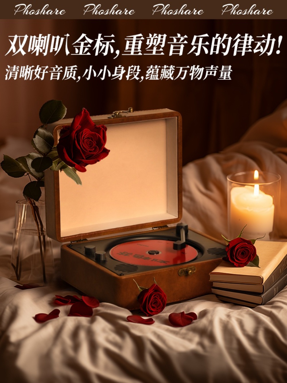 CD플레이어 블루투스 스피커 사각 CDP 감성 씨디플레이어 미니 휴대용 - 상세 이미지 4