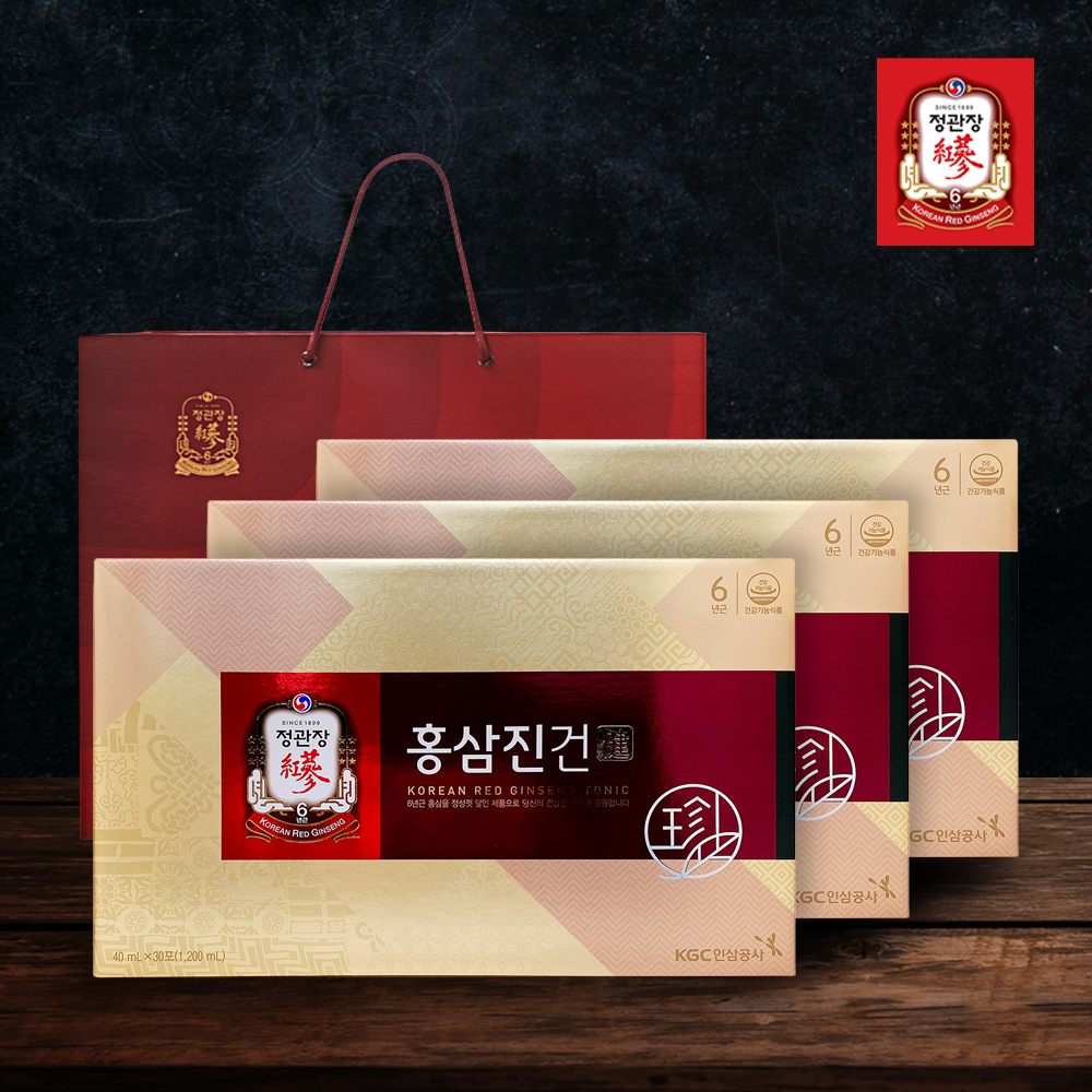 정관장 홍삼진건 40ml x 30개입 3set (쇼핑백포함) - 상품 이미지