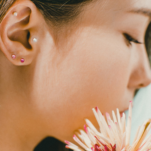 와사비네코 미미츠보 붙이는 귀걸이 스티커 귀안뚫는귀걸이 M