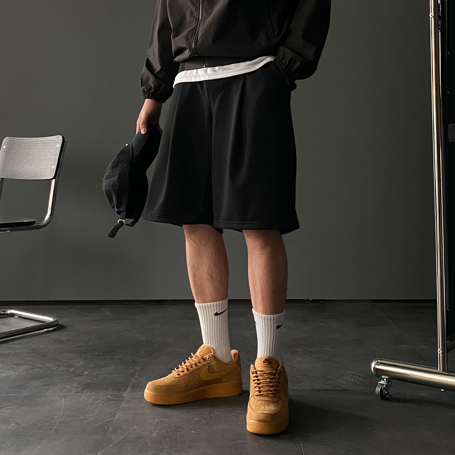 남자버뮤다팬츠 회색반바지 6부반바지 - 상세 이미지 4