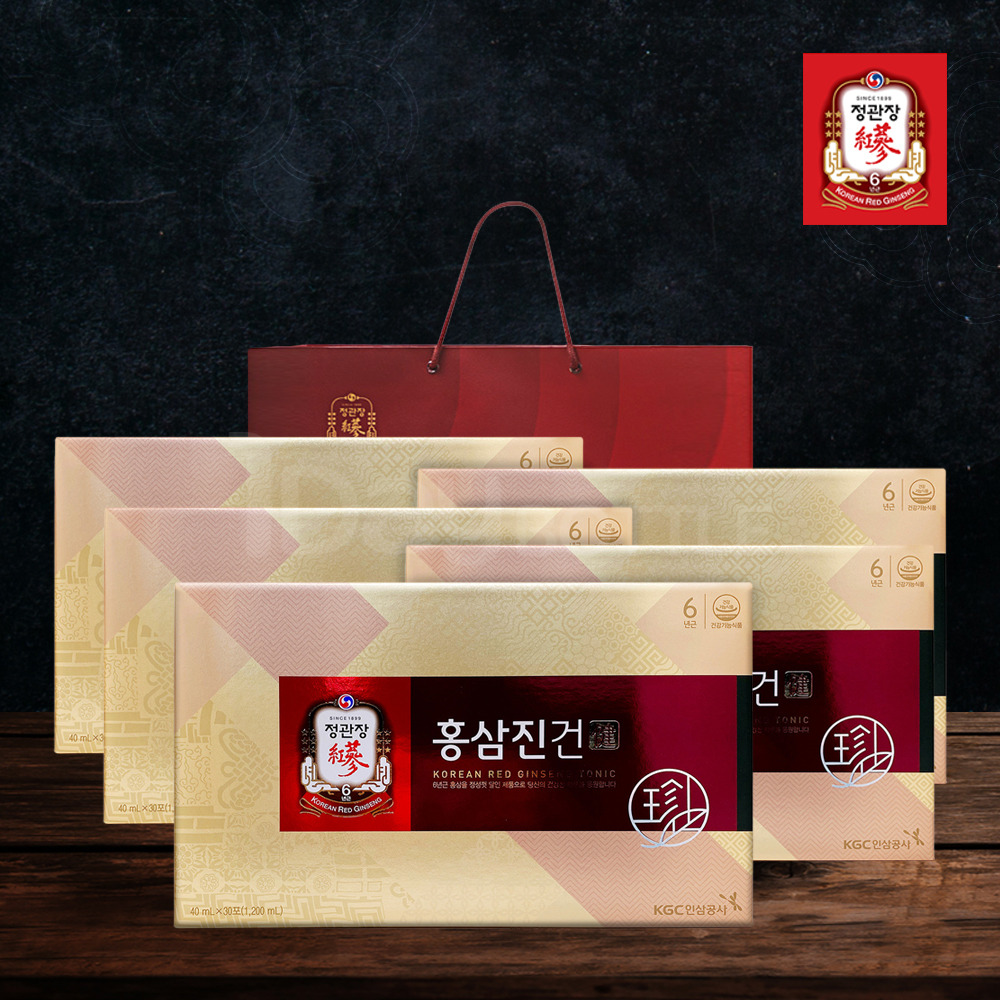 정관장 홍삼진건 40ml x 30개입 5세트 (쇼핑백포함) - 상품 이미지