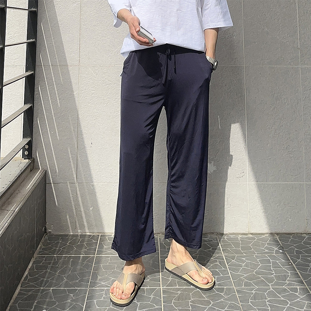 1+1 남자 바지 커플 와이드 아이스 팬츠 냉장고 바지 - 상세 이미지 3