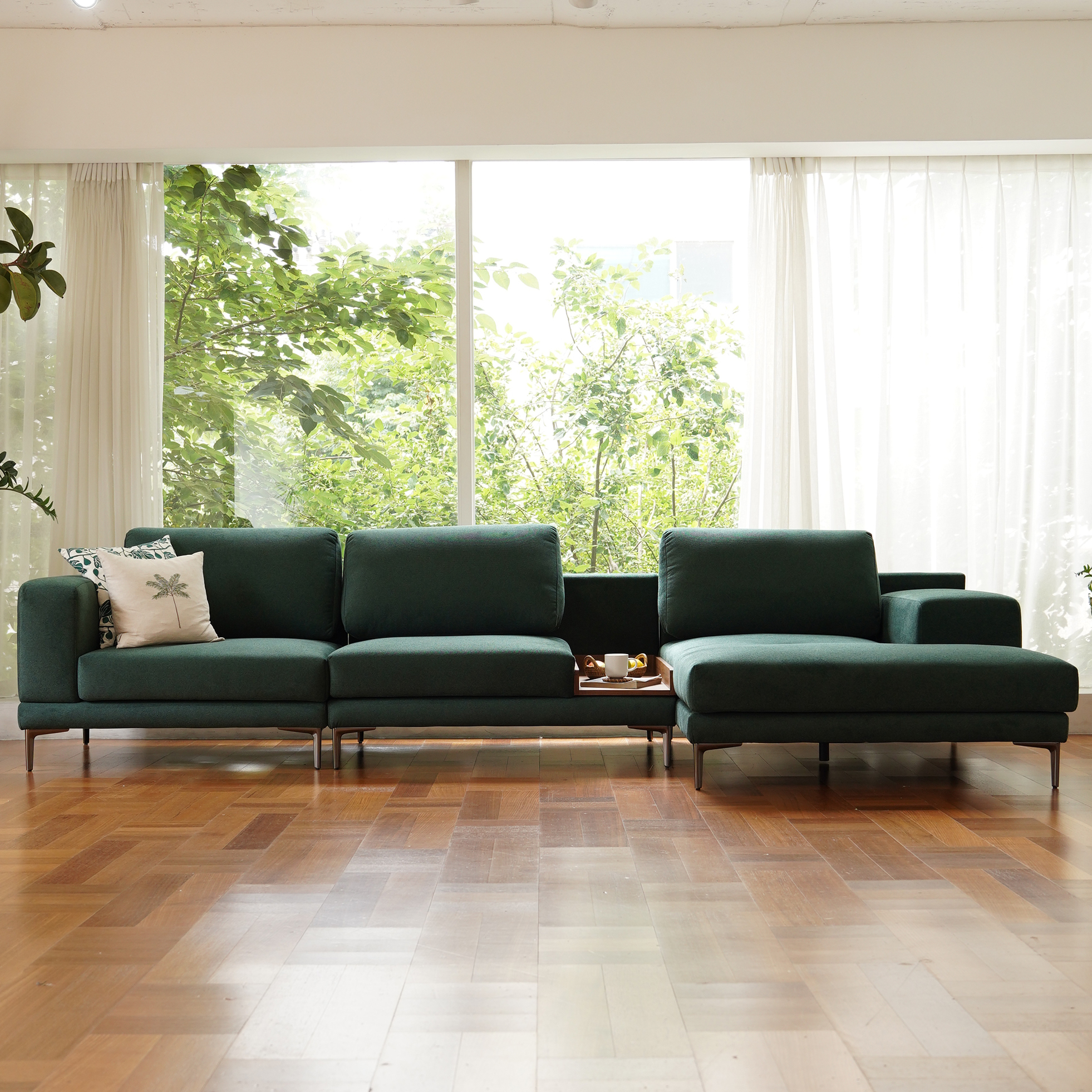 모빌리 기능성 패브릭 이지클린 방수 에코브릭 울트라 4인용 소파 주문제작 이정현소파