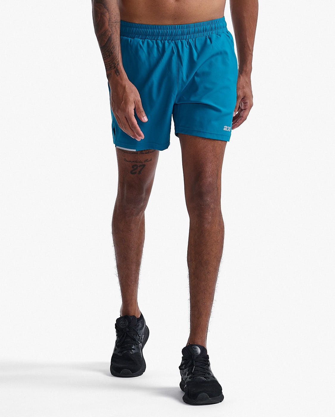 2XU 남자 마라톤 런닝 운동 반바지 에어로 5인치 쇼츠 MR6903B - 상세 이미지 5