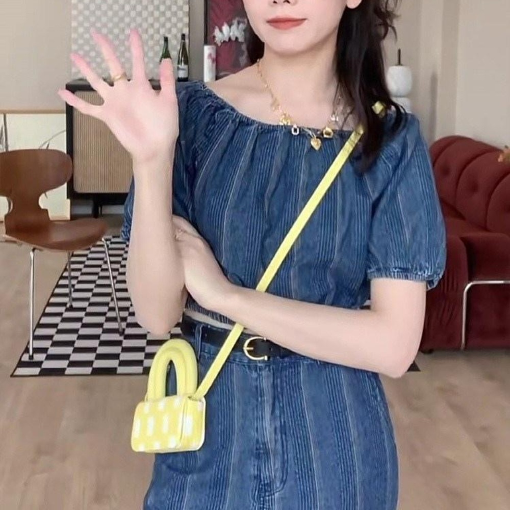 미녀와 순정남 임수향 박도라 데님 투피스 오프숄더 청순한 - 상품 이미지