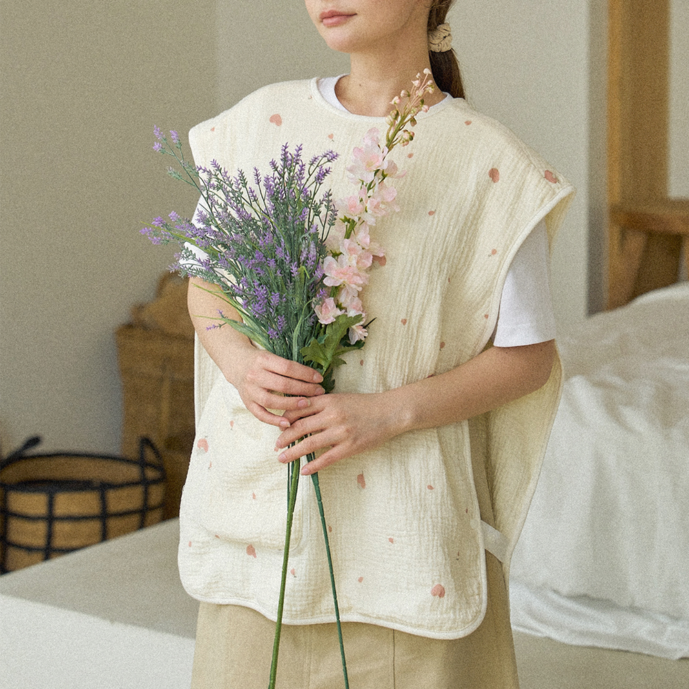 1+1 엄마턱받이 수유 앞치마 육아 조끼 트림패드 아빠 턱받이