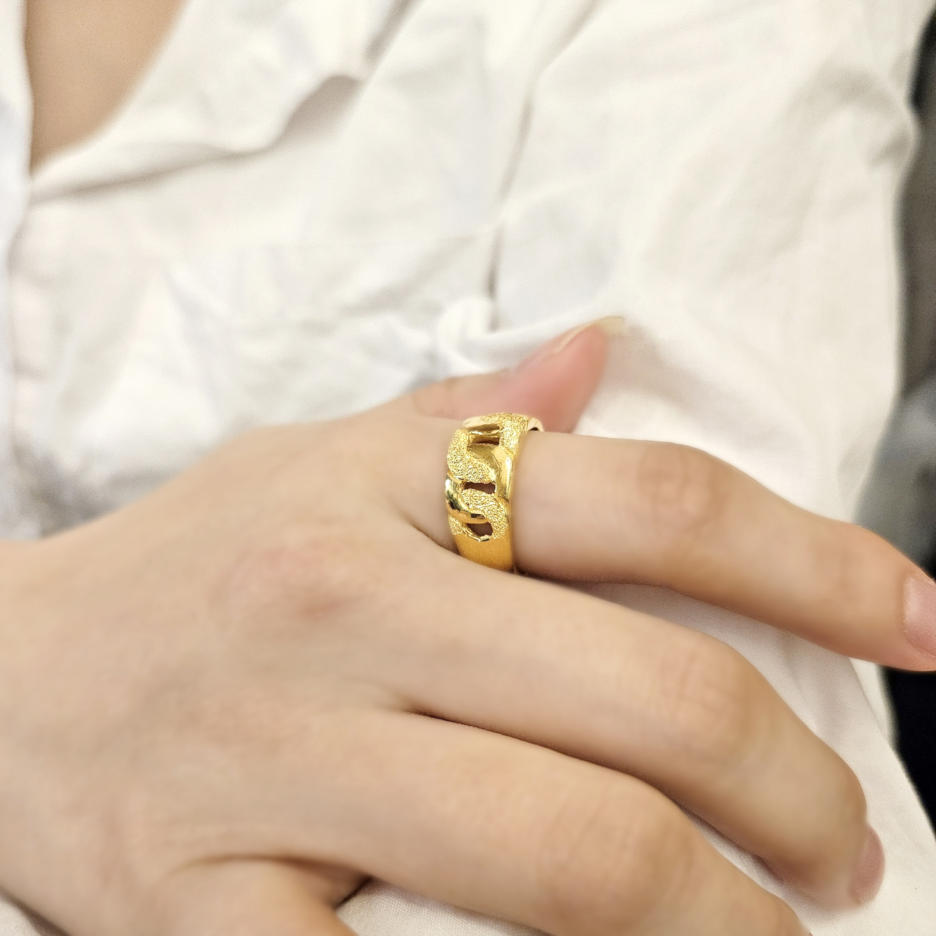 24k 두꺼운 체인반지 남자 순금반지 이미지 8