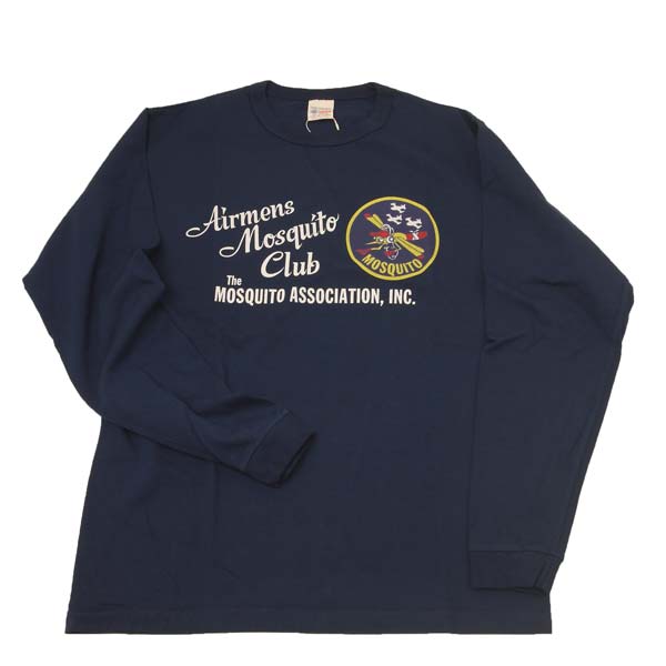 버즈릭슨 AIRMENS Mosquito Club 긴팔 티셔츠 BR69060 화이트 네이비 - 상세 이미지 3