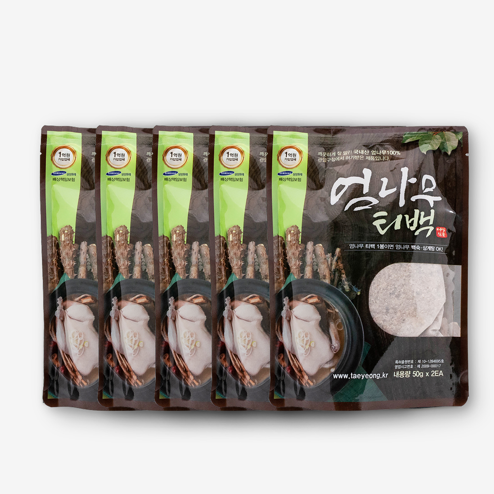 태영식품 엄나무 티백 (50gx2팩) x 5개 : 태영식품