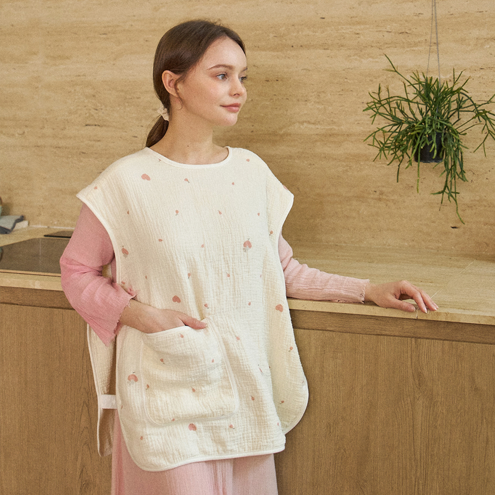 1+1 엄마턱받이 수유 앞치마 육아 조끼 트림패드 아빠 턱받이