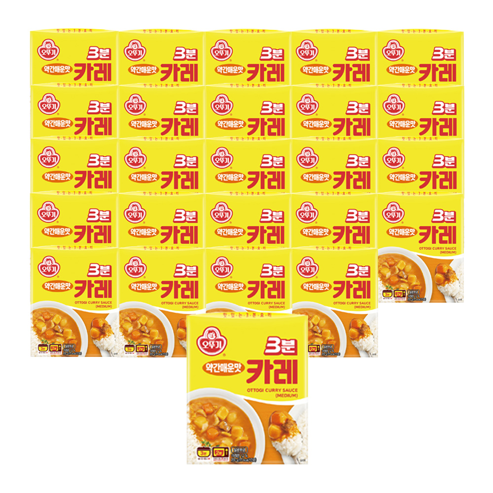 오뚜기 3분 카레 약간매운맛 200g 24개 - 메인 이미지