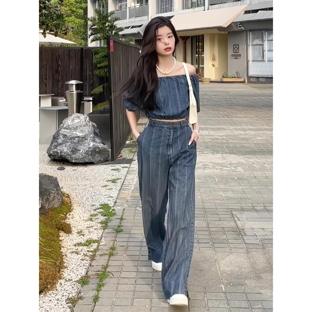 미녀와 순정남 임수향 박도라 데님 투피스 오프숄더 청순한 - 상세 이미지 5