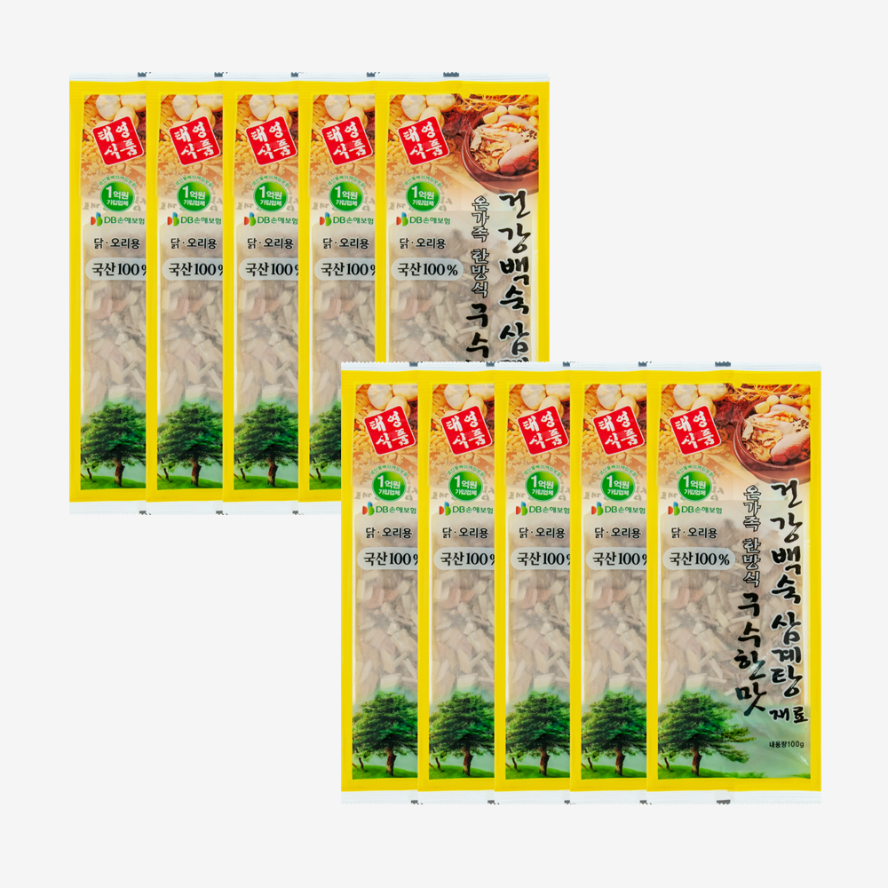 태영식품 건강백숙 삼계탕재료 구수한맛 100g x 10개 : 태영식품