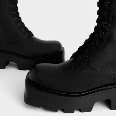 찰스앤키스 부츠 사브라 레이스업 앵클 부츠 키높이 boots 블랙 - 상세 이미지 4