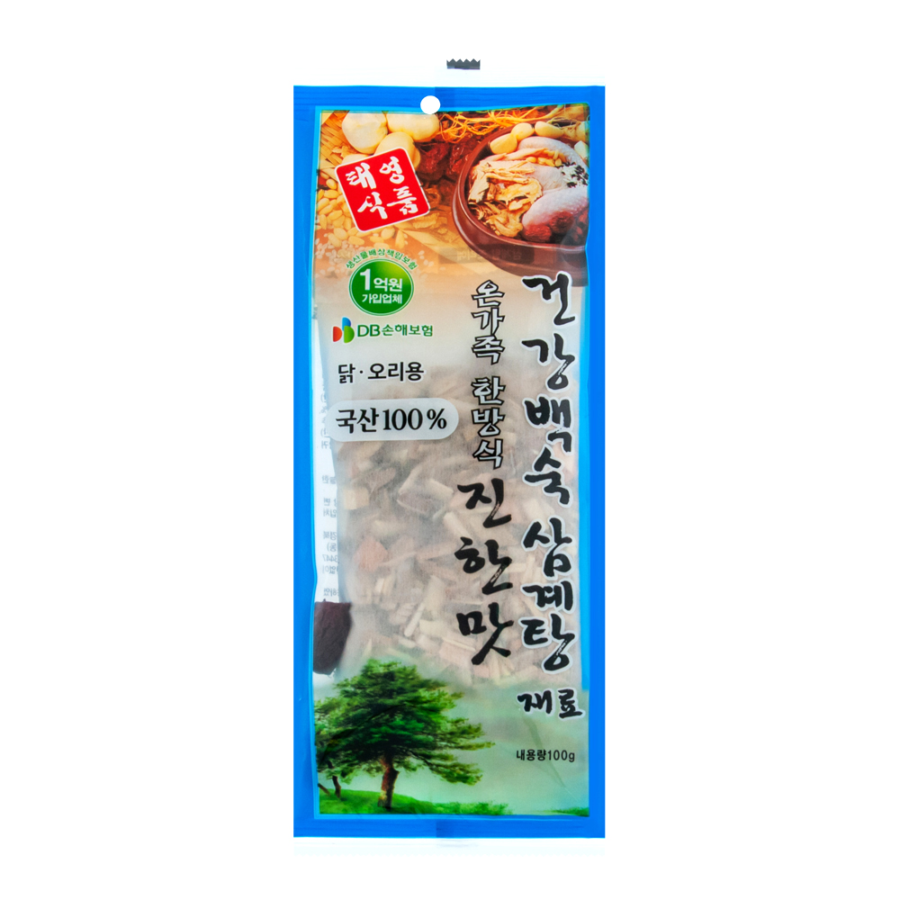 태영식품 건강백숙 삼계탕재료 진한맛 100g : 태영식품