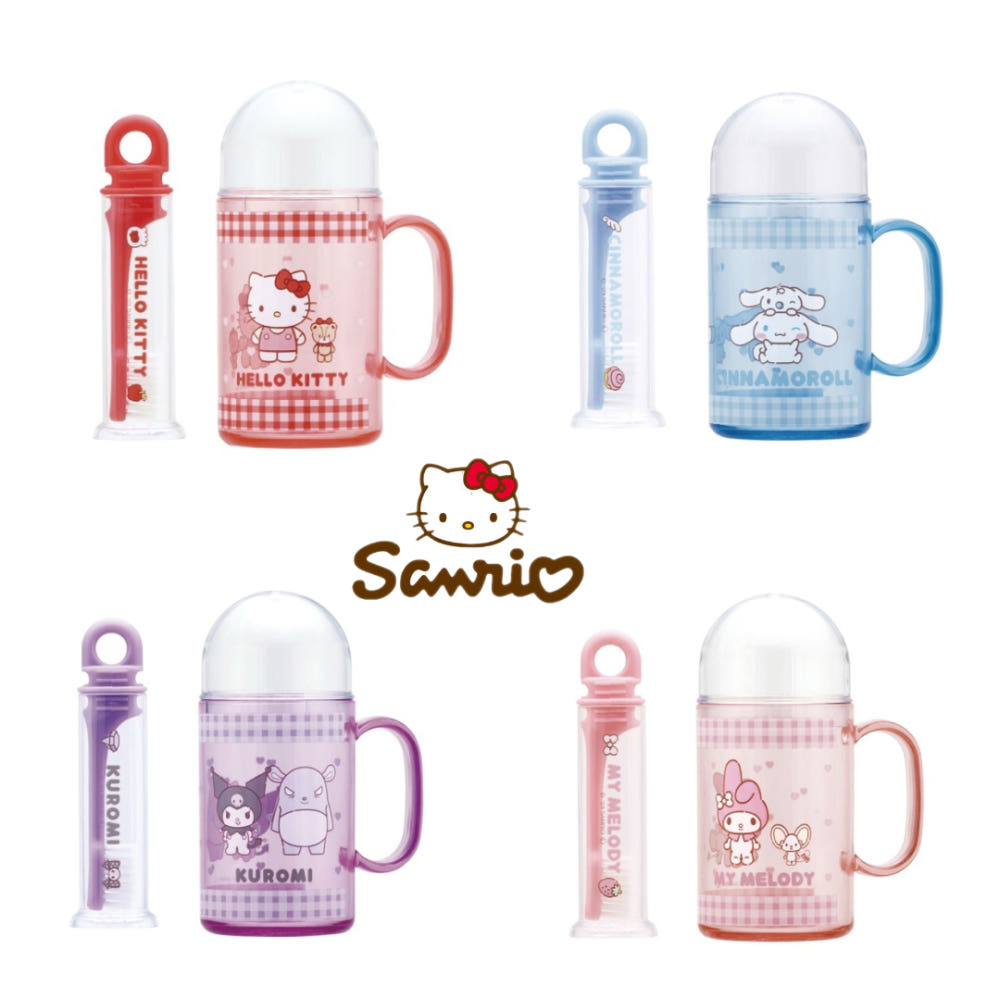 산리오 칫솔 세트 양치컵 쿠로미 이미지