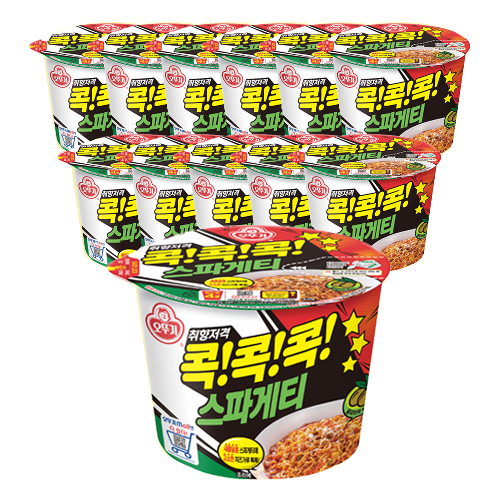 오뚜기 콕콕콕 스파게티 큰컵라면 120g, 12개
