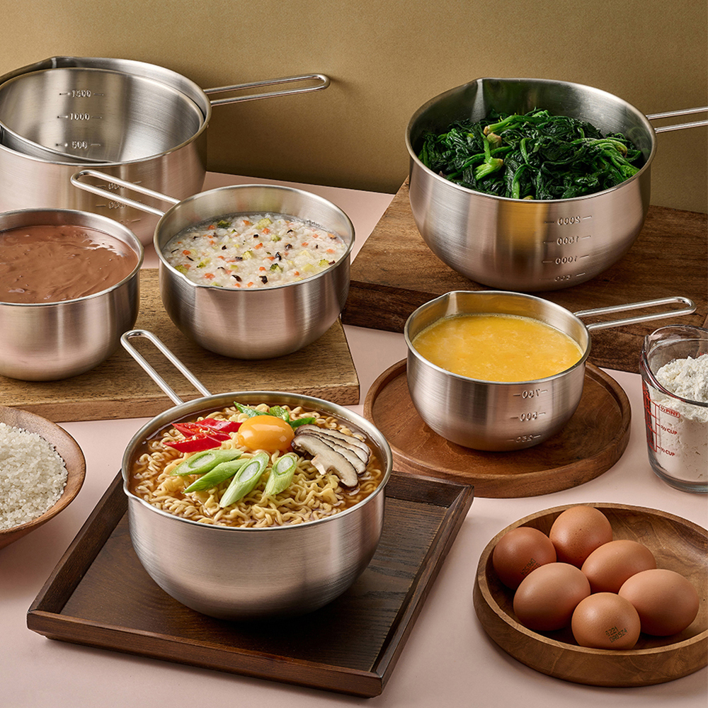 에비히슈테른 레카 스텐 계량 이유식 편수냄비 14cm