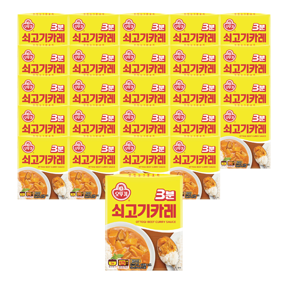 오뚜기 3분 쇠고기카레 200g 24개 - 상품 이미지