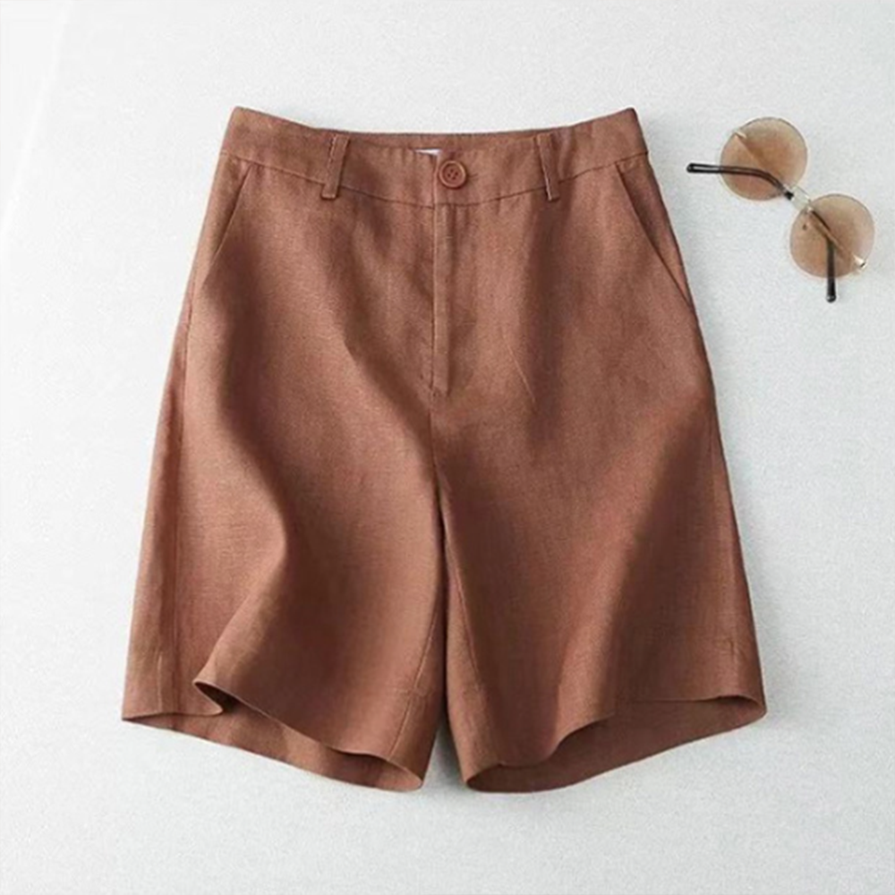 XL-3XL 반바지 여름 여자 여성 시원한 린넨 마 바지 빅사이즈 봄 가을 팬츠 편한 - 상품 이미지