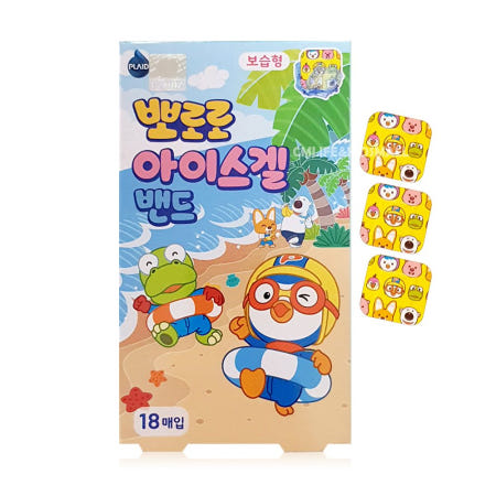 뽀로로 아이스겔 모기밴드 18매입 / 벌레물린데 붙이는 밴드 유아 어린이 반창고