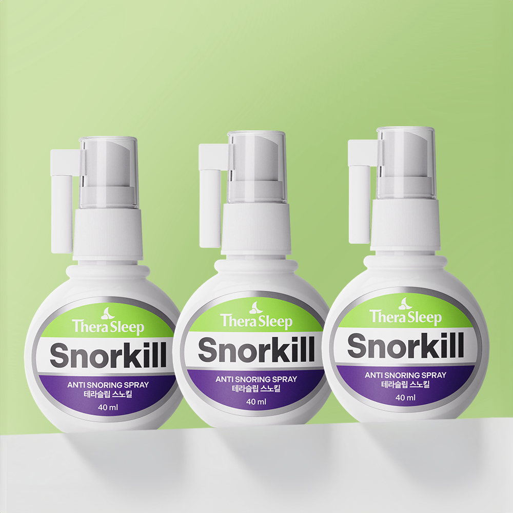 스노킬 스프레이액(잔탄검) 코골이 방지 스프레이 남성 여성 40ml, 3개 - 메인 이미지