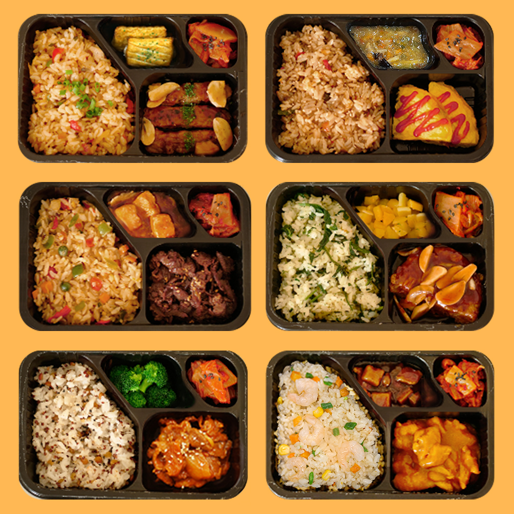 냉동 도시락 양많은 반찬 정기배송 직장인 편의점 간편 점심 배달 단백질 미용식 6종 6팩