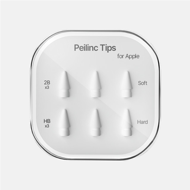 Peilinc 애플펜슬 펜촉 1세대 2세대 호환 2B HB 총 6개입 사진 1