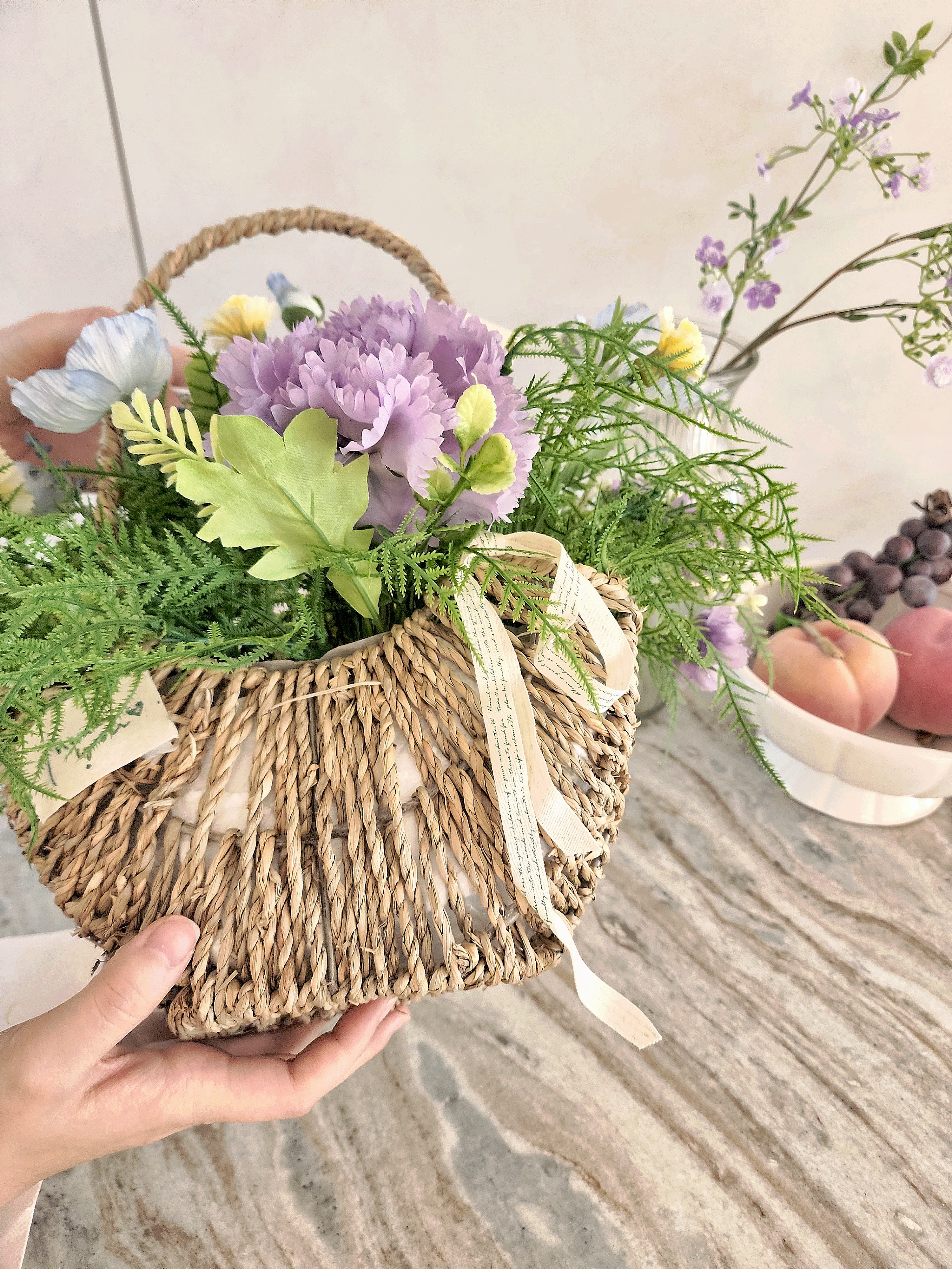 리얼 카네이션 바구니 세트 어버이날 꽃바구니 꽃다발 배달 생화 조화 용돈 감사 선물