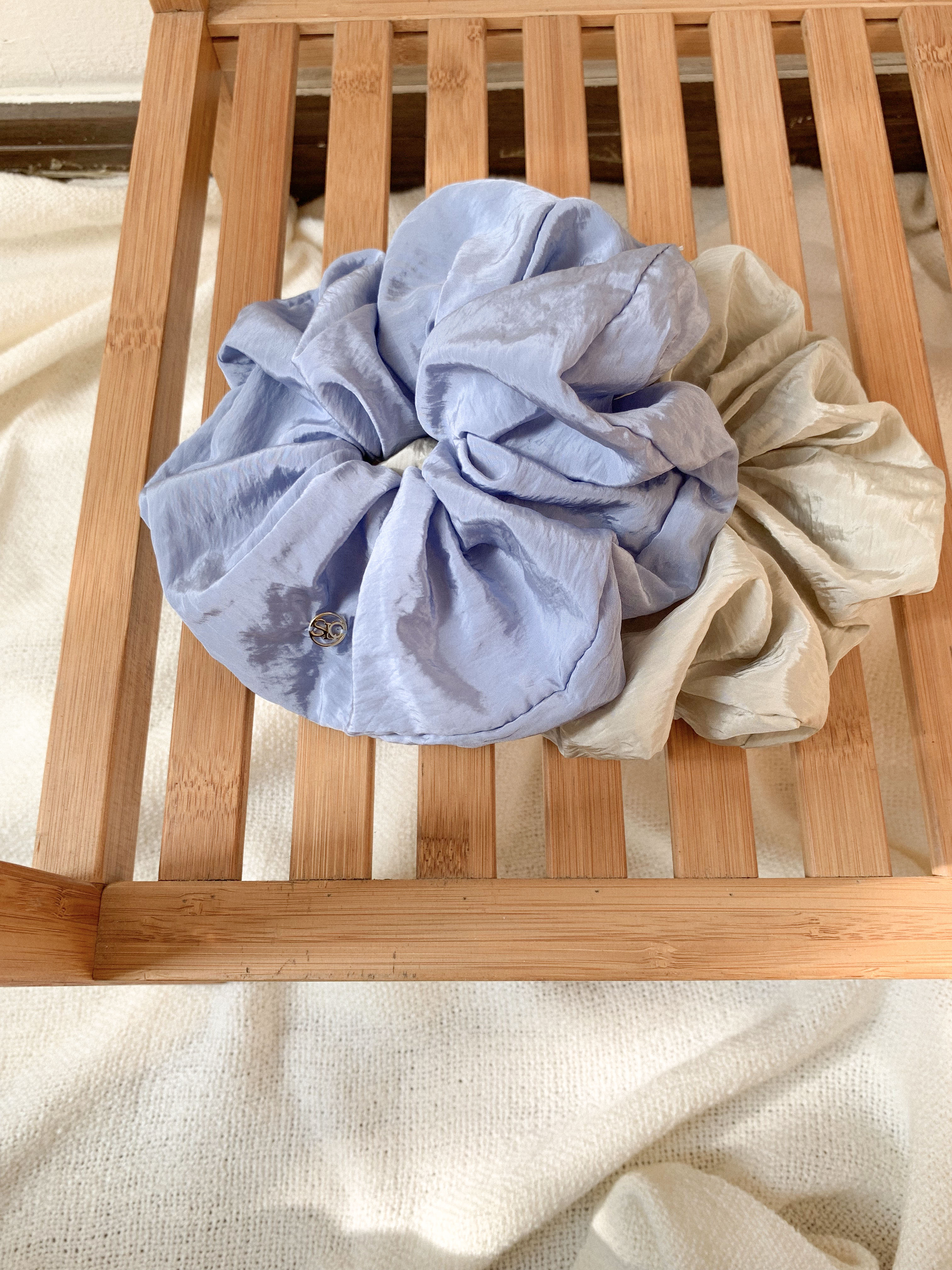 [자체제작] 셀프러브 메이플 볼륨 스크런치 (L) - 바스락 풍성 빅사이즈 곱창밴드