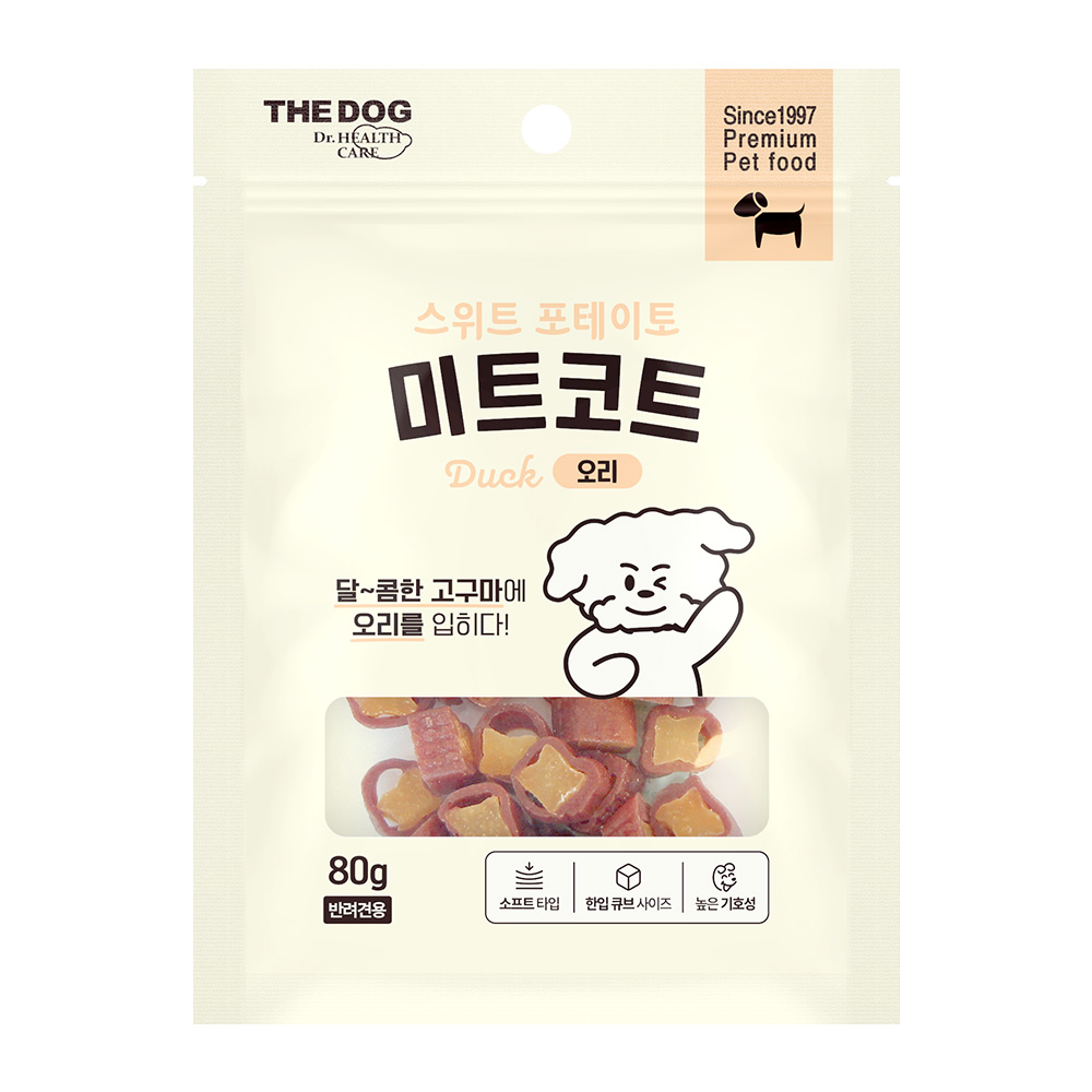 더독 미트코트 스위트 포테이토 오리, 80g, 1개 - 메인 이미지