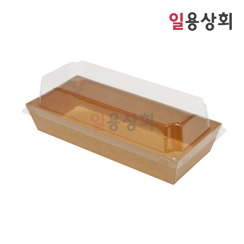 샌드위치용기 HC004 (PET뚜껑) 500세트 크라프트 : 일용상회