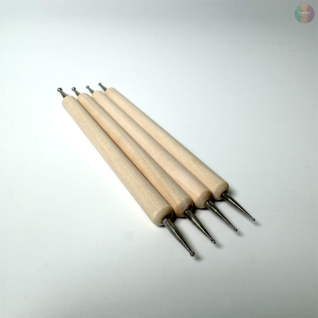 띠부 닷팅툴 초미니 볼툴 도트봉 4종세트 폴리머클레이 네일아트 도구