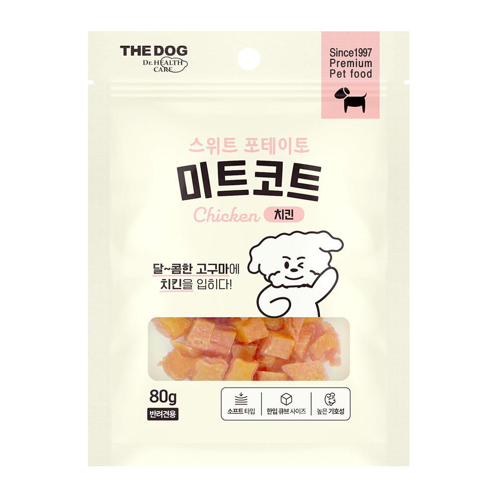더독 미트코트 스위트 포테이토 치킨, 80g, 1개 - 메인 이미지