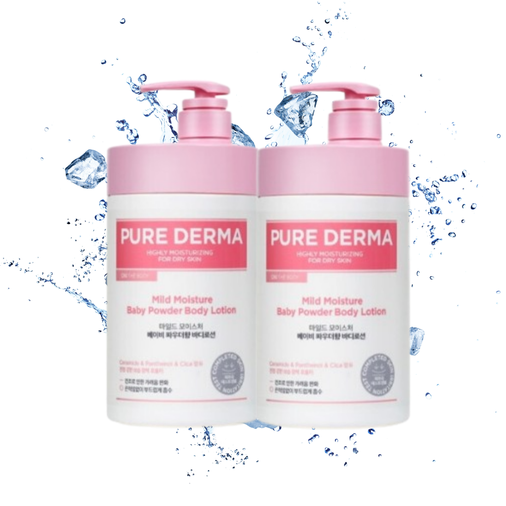 온더바디 퓨어더마 마일드 모이스처 베이비 파우더향 바디로션 1000ml 2개 - 상품 이미지
