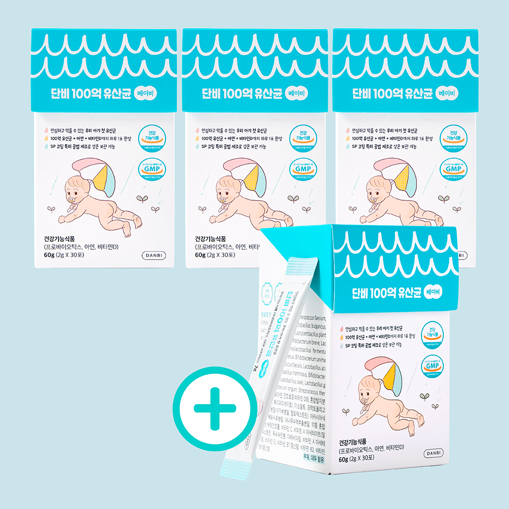 [3+1] 단비 100억 베이비 돌 아기유산균 비타민D 아연