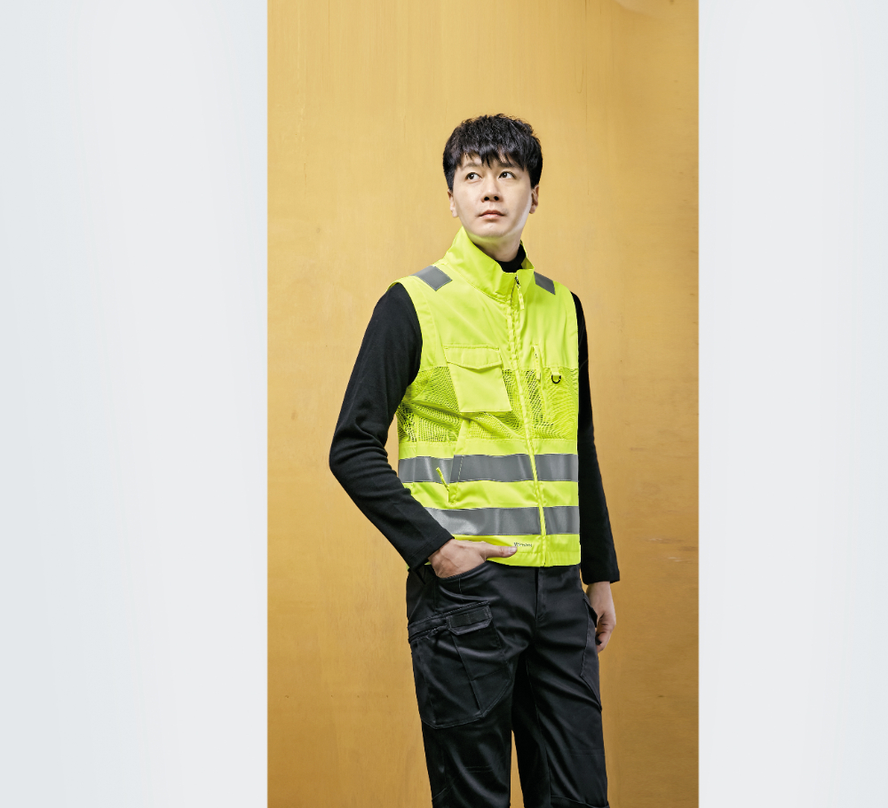 K2 세이프티 작업복 상의 안전 조끼 메쉬반사베스트R - 상세 이미지 5