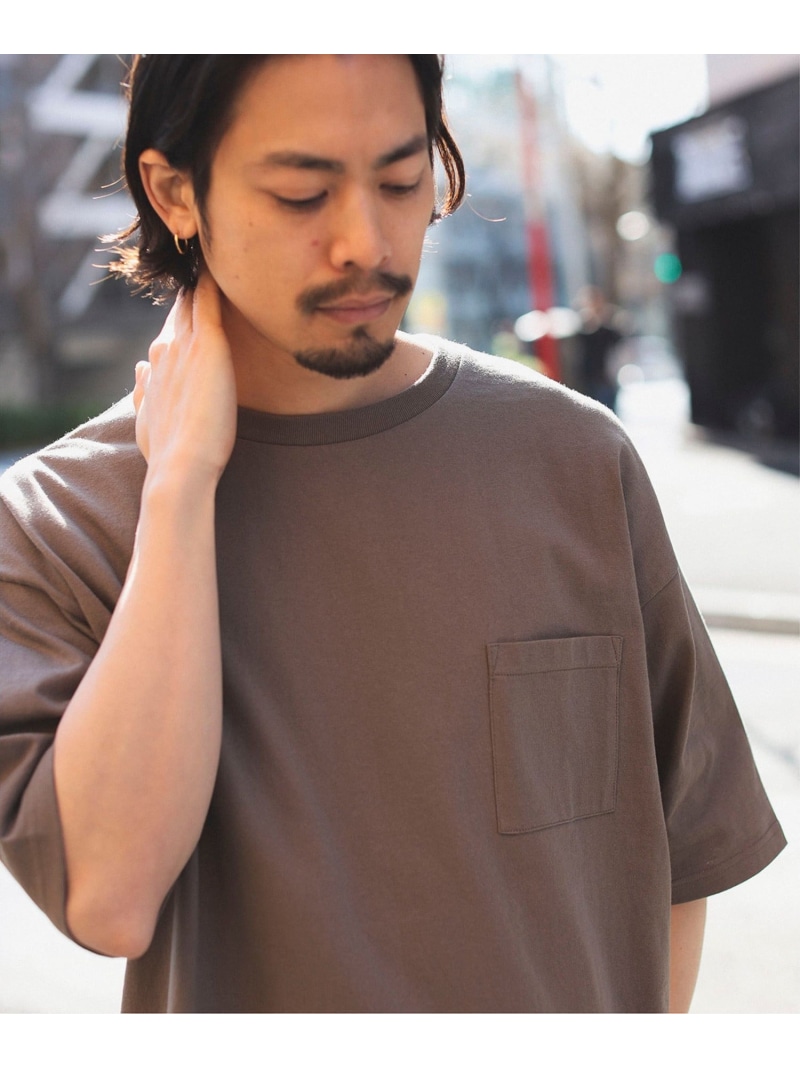 B : MING by BEAMS 빔즈 헤비 웨이트 드롭 숄더 남성 포켓 티셔츠 8컬러 - 상세 이미지 4