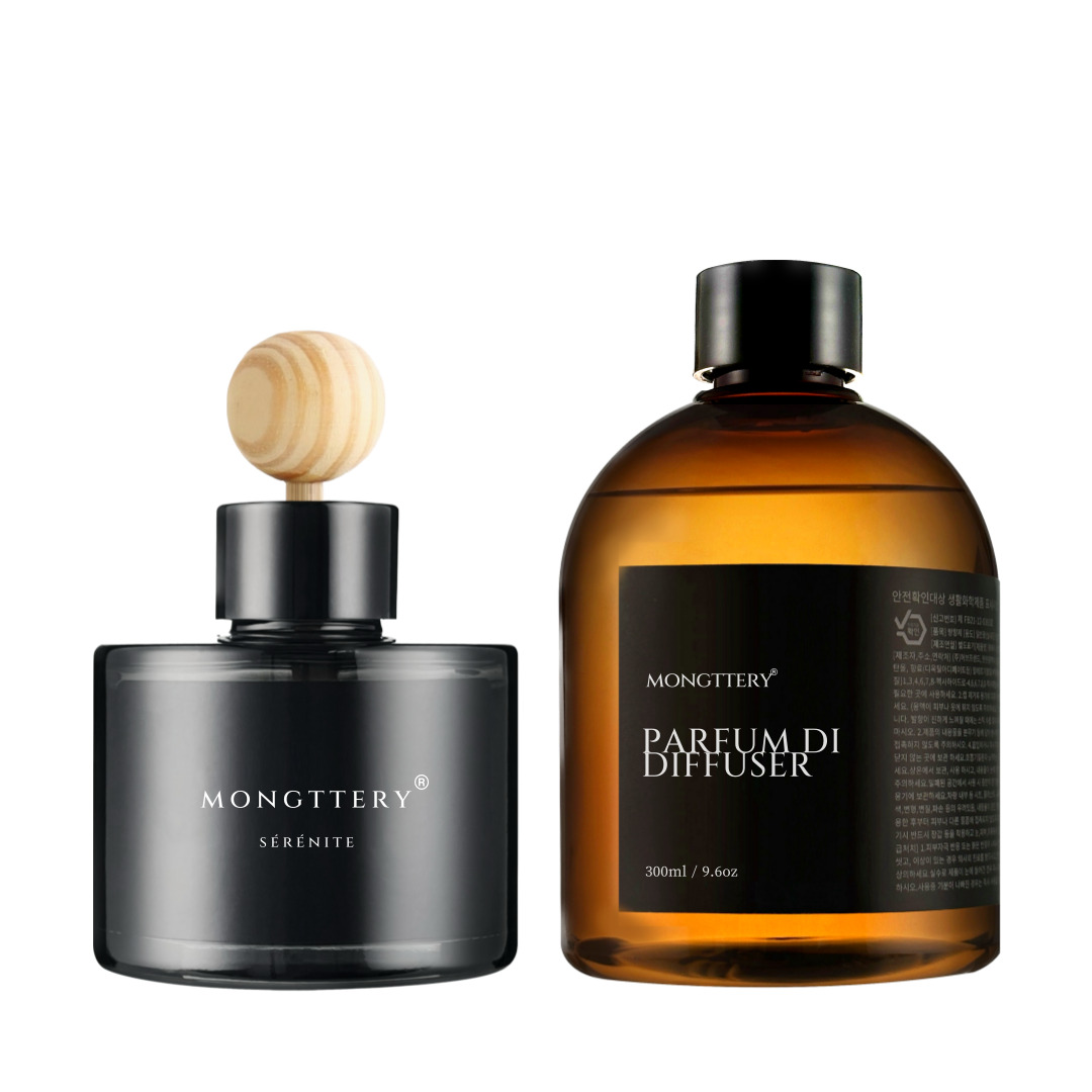 몽때리 차량용 방향제 대용량 리필세트 120ml+300ml 디퓨저 블랙체리 자동차 차량