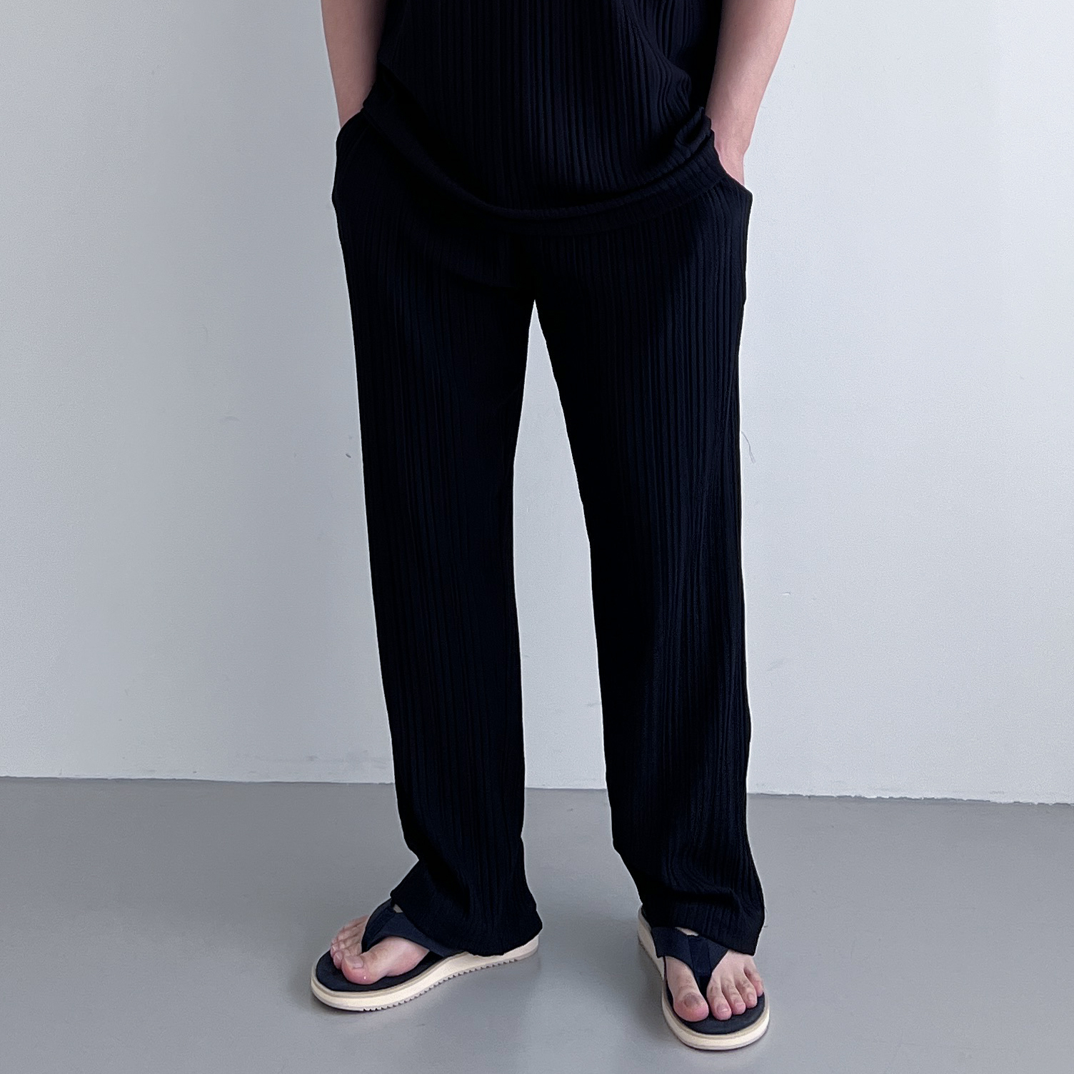 남자플리츠팬츠 시원한바지 통큰바지 - 상세 이미지 5