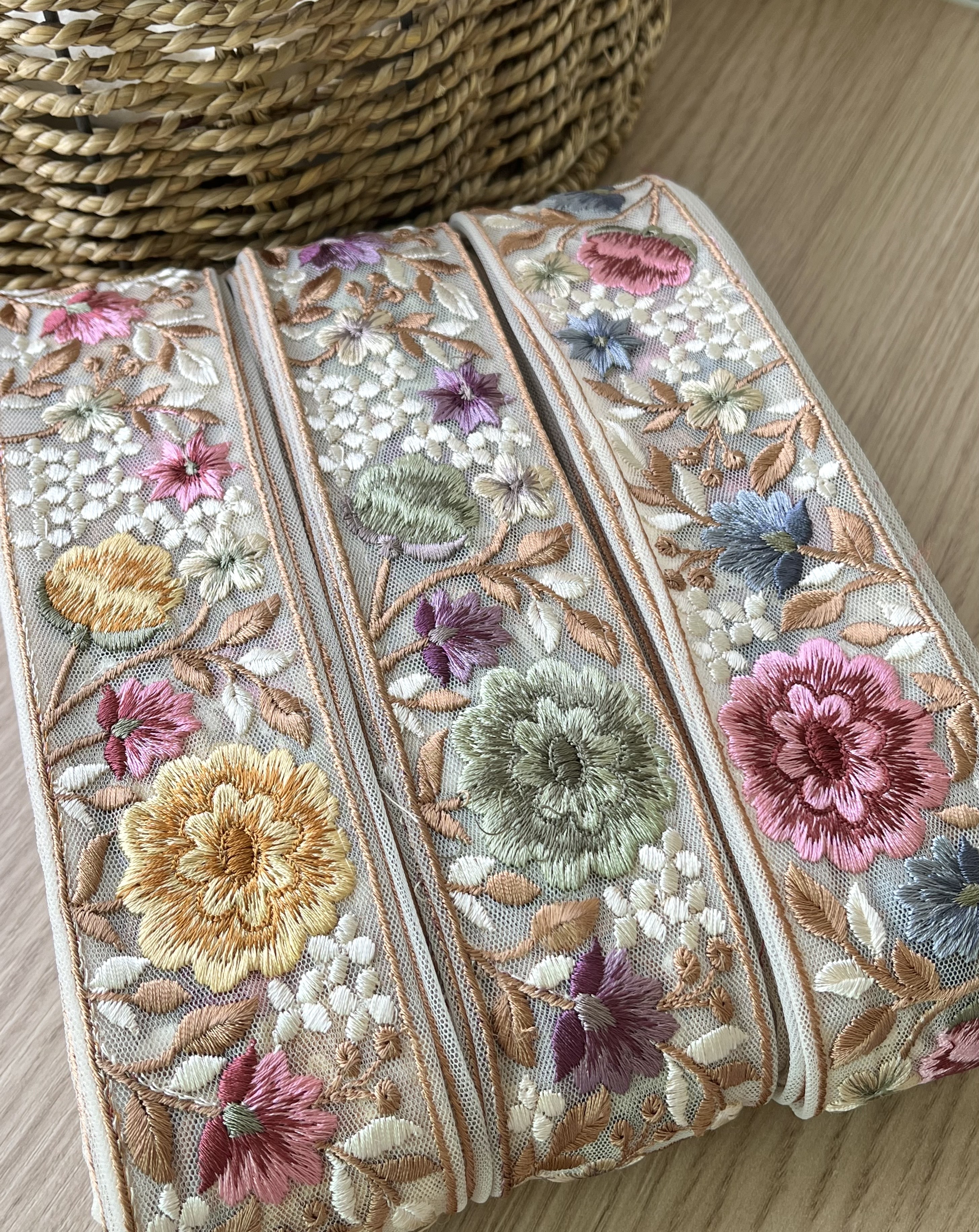 50mm 쁘띠 엘레강스 자수리본 한복원단 J00000007 - 상세 이미지 3