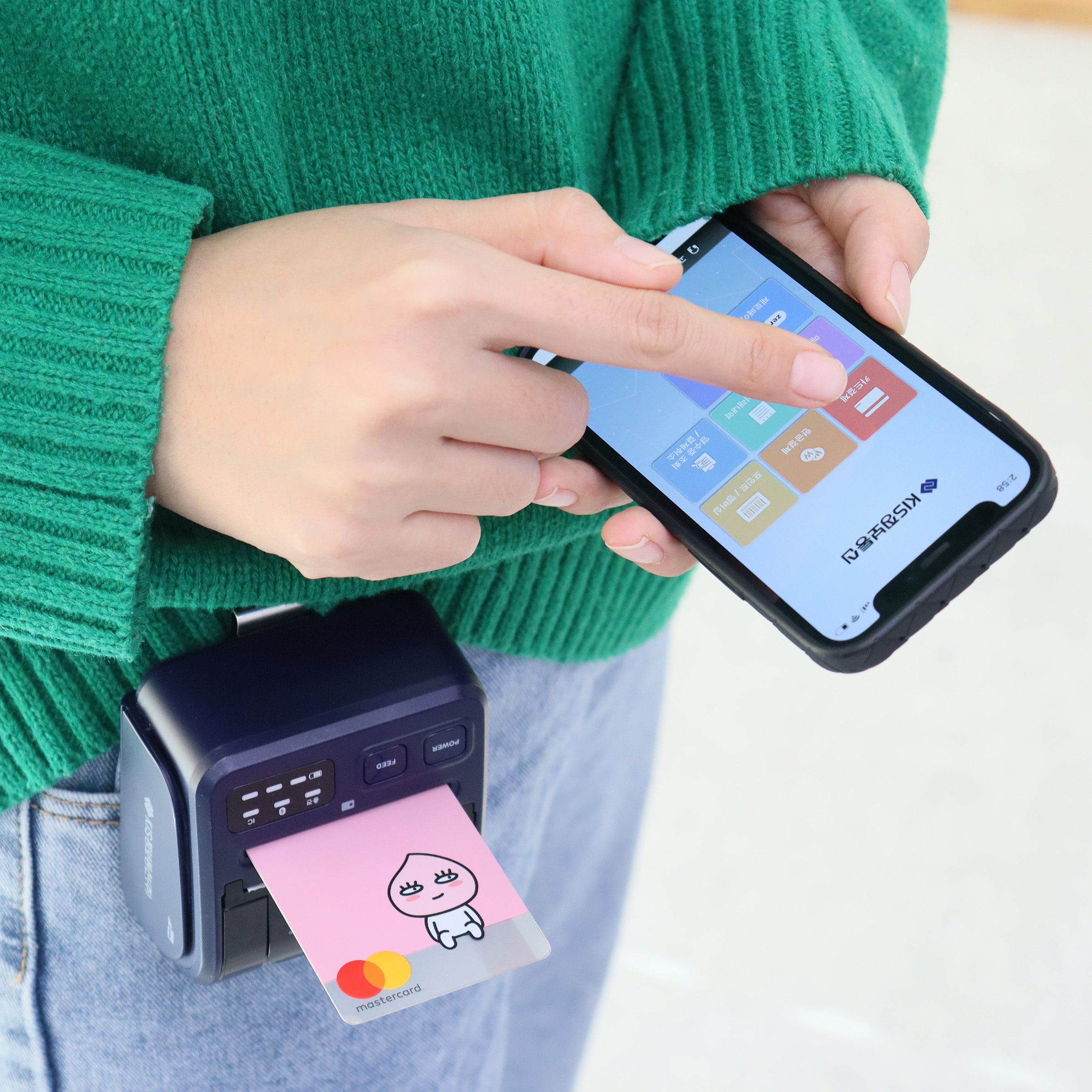 스마트폰카드단말기 휴대용카드리더기 안드로이드전용 모바일카드체크기 신신모바일단말기 이미지 3